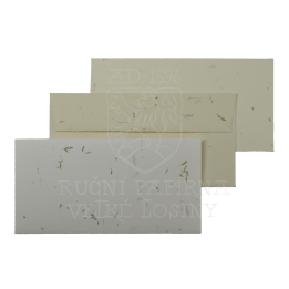 Obálka z ručního papíru tráva 110 x 220 mm